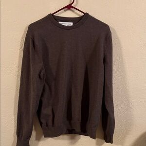 Amazon Essentials Men's Dark Brown Crewneck Sweater